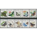 AUSTRALIA - 1983 Butterflies set of 10, MNH – SG # ex. 783-806