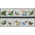 AUSTRALIA - 1983 Butterflies set of 10, MNH – SG # ex. 783-806