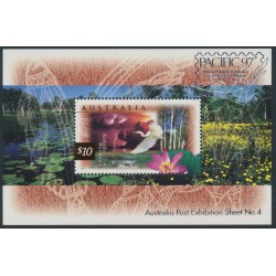 AUSTRALIA - 1997 $10 Kakadu Wetlands M/S overprinted Pacific ‘97, MNH – SG # MS1686a