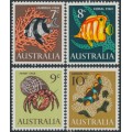 AUSTRALIA - 1966 7c to 10c Marine Life set of 4, MNH – SG # 388-392