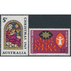 AUSTRALIA - 1969 Christmas set of 2, MNH – SG # 444-445