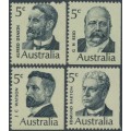 AUSTRALIA - 1969 Prime Ministers set of 4, MNH – SG # 446-449