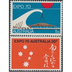 AUSTRALIA - 1970 Japan Expo set of 2, MNH – SG # 454-455