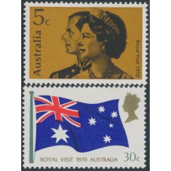 AUSTRALIA - 1970 Royal Visit set of 2, MNH – SG # 456-457
