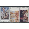 AUSTRALIA - 1974 $1, $2 & $4 Paintings set of 3, MNH – SG # 565-566b