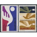 AUSTRALIA - 1974 Universal Postal Union (UPU) set of 2, MNH – SG # 576-577