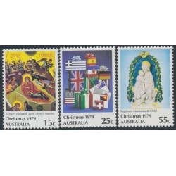 AUSTRALIA - 1979 15c to 55c Christmas set of 3, MNH – SG # 721-723