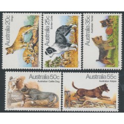 AUSTRALIA - 1980 20c to 55c Australian Dogs set of 5, MNH – SG # 729-733