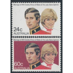 AUSTRALIA - 1981 24c & 60c Royal Wedding set of 2, MNH – SG # 821-822