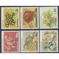 AUSTRALIA - 1983 3c to 75c Reptiles & Amphibians perf. 14¼:14, MNH – SG # ex. 782a-801a