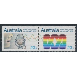 AUSTRALIA - 1982 27c ABC Anniversary pair, MNH – SG # 847a
