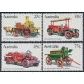 AUSTRALIA - 1983 27c to 75c Fire Engines set of 4, MNH – SG # 875-878