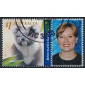 AUSTRALIA - 2000 $1 Koala with tab, overprinted International Post, CTO – SG # 2024a