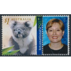 AUSTRALIA - 2000 $1 Koala with tab, overprinted International Post, CTO – SG # 2024a