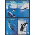 AUSTRALIA / AAT - 1995 Whales & Dolphin set of 4, MNH – SG # 109a + 110-111