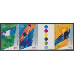 AUSTRALIA - 2000 49c Paralympic Games gutter strip of 3, MNH – SG # 1992a