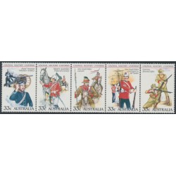 AUSTRALIA - 1985 33c Military Uniforms strip of 5, MNH – SG # 964a