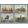 AUSTRALIA - 1986 33c to $1 Australian Horses set of 4, MNH – SG # 1010-1013