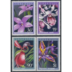 AUSTRALIA - 1986 36c to $1 Australian Orchids set of 4, MNH – SG # 1032-1035