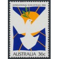 AUSTRALIA - 1986 36c International Year of Peace, MNH – SG # 1039
