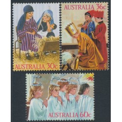 AUSTRALIA - 1986 30c to 60c Christmas set of 3, MNH – SG # 1040-1042