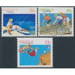 AUSTRALIA - 1989 39c, 41c & 43c Sports series booklet stamps, MNH – SG # 1179a-1181a