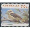 AUSTRALIA - 1996 70c Kookaburra, orange-brown inscription reissue, MNH – SG # 1366a