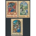 AUSTRALIA - 1989 36c to 80c Christmas set of 3, MNH – SG # 1225-1227