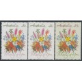 AUSTRALIA - 1990 41c & 43c Thinking of You, booklet stamps, MNH – SG # 1230a+1230b+1231a