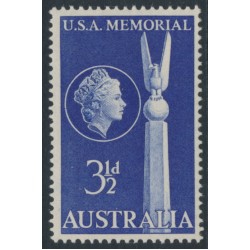 AUSTRALIA - 1955 3½d blue Australian-USA Friendship, MNH – SG # 283