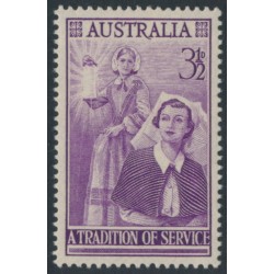 AUSTRALIA - 1955 3½d purple Nursing, MNH – SG # 287