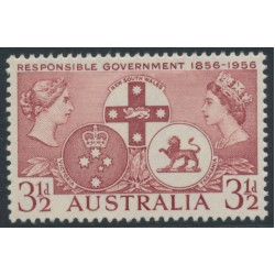 AUSTRALIA - 1956 3½d brown-lake Responsible Government, MNH – SG # 289