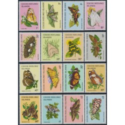 COCOS ISLANDS - 1982 1c to $3 Butterflies & Moths set of 16, MNH – SG # 84-99