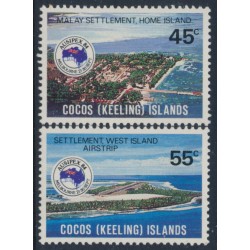 COCOS ISLANDS - 1984 45c & 55c Ausipex set of 2, MNH – SG # 119-120