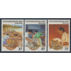 COCOS ISLANDS - 1985 30c to 55c Cocos-Malay Culture set of 3, MNH – SG # 126-128