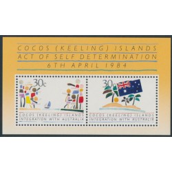 COCOS ISLANDS - 1984 Australia-Cocos Integration M/S, MNH – SG # MS125