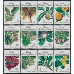 COCOS ISLANDS - 1988 1c to $5 Flowers set of 12, MNH – SG # 191-202