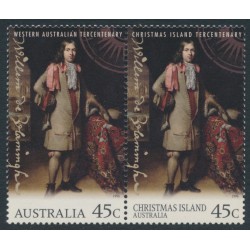 AUSTRALIA - 1996 45c Wilhelm de Vlamingh pair, MNH – SG # 1655 + 433