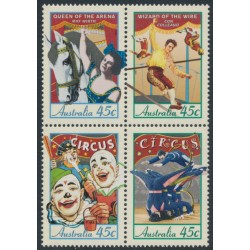 AUSTRALIA - 1997 45c Circus in Australia block of 4, MNH – SG # 1675a
