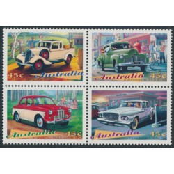 AUSTRALIA - 1997 45c Classic Cars block of 4, MNH – SG # 1667a
