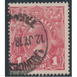 AUSTRALIA - 1918 1d red KGV (G30), 'PENAVY' [III/23], used – ACSC # 71V(2)d