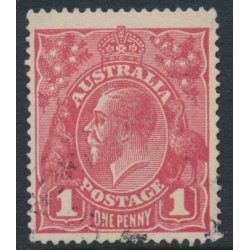 AUSTRALIA - 1915 1d red KGV (G15), 'line under RVT' [III/42], used – ACSC # 71F(2)g