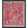 AUSTRALIA - 1915 1d red KGV (G17), 'secret mark' [VII/1], used – ACSC # 71G(4)d