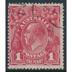 AUSTRALIA - 1915 1d red KGV (G17), 'secret mark' [VII/1], used – ACSC # 71G(4)d
