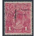 AUSTRALIA - 1918 1d lilac-rose KGV (shade = G70½), used – ACSC # 72KA