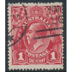 AUSTRALIA - 1917 1d deep brown-orange KGV (shade = G24), used – ACSC # 71O