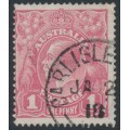 AUSTRALIA - 1918 1d lilac-pink KGV (shade = G28½), used – ACSC # 71T