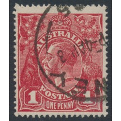 AUSTRALIA - 1918 1d deep red-brown KGV (shade = G76), used – ACSC # 72O