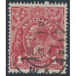 AUSTRALIA - 1918 1d brown-red KGV (shade = G32), used – ACSC # 71W