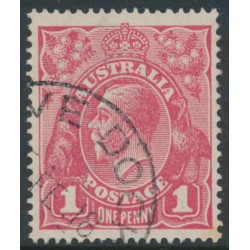 AUSTRALIA - 1918 1d pale carmine-pink KGV (shade = G29), used – ACSC # 71U